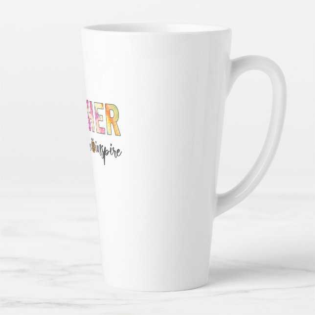Tasse Latte Teacher Art Teach Love Inspire (Droite)