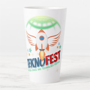 Tasse Latte TEKNOFEST Conception de fusée - Aviation et Techno
