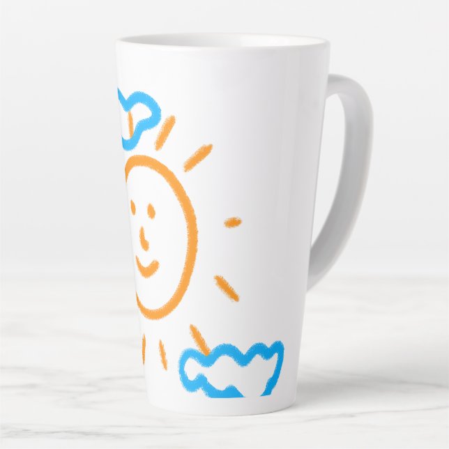 Tasse Latte Télécharger des enfants Dessiner Transformer des e (Angle droit)