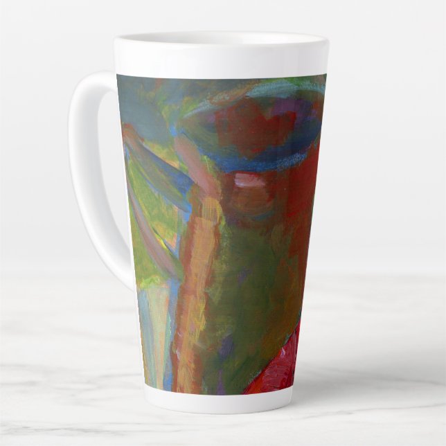Tasse Latte Téléchargez votre oeuvre | Tourner la peinture per (Angle gauche)