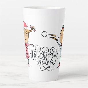 Tasse Latte Temps au Chocolat Chaud