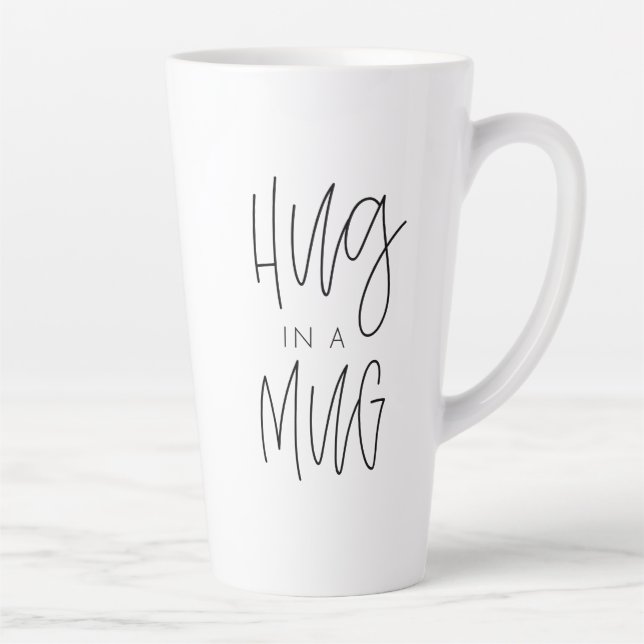 Tasse Latte Tendance typographique serrée dans une boug (Droite)