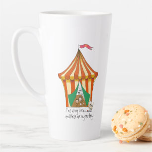 Tasse Latte Tente Cirque Mon Cirque Mes Singes Coloré Amusant