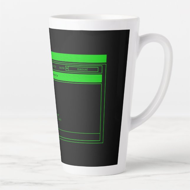 Tasse Latte Terminal vert programmeur (Droite)