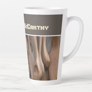 Tasse Latte Terre Brown en bois artisanal photo