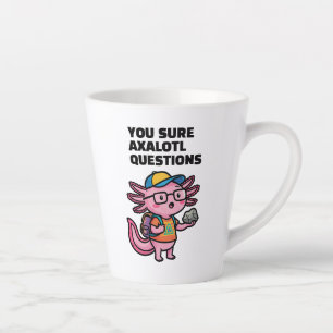 Tasse Latte T'es sûr axolotl questions Mème sarcastique mignon