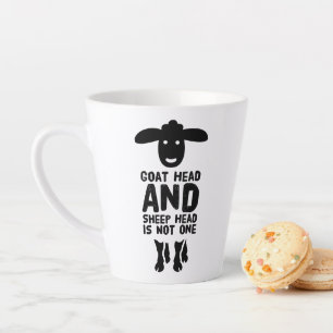 Tasse Latte Tête de chèvre Tête de mouton Drôle Citation avec 