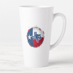 Tasse Latte texas étoile Lone état rouge blanc et bleu