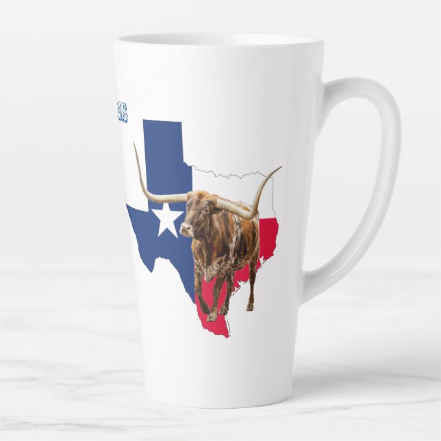 Tasse Latte Texas Longhorns, Texas Style (Droite)