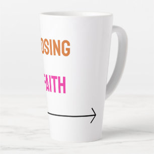 Tasse Latte Texte perdre la foi coloré