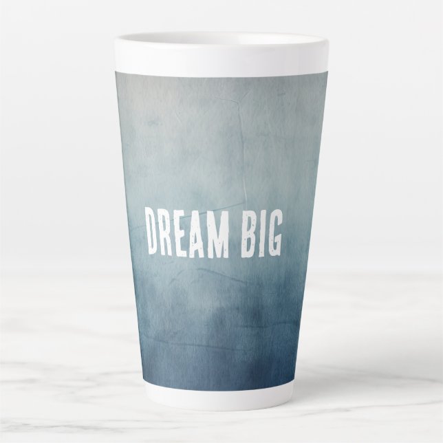 Tasse Latte Texture de ciel gris bleu (Devant)