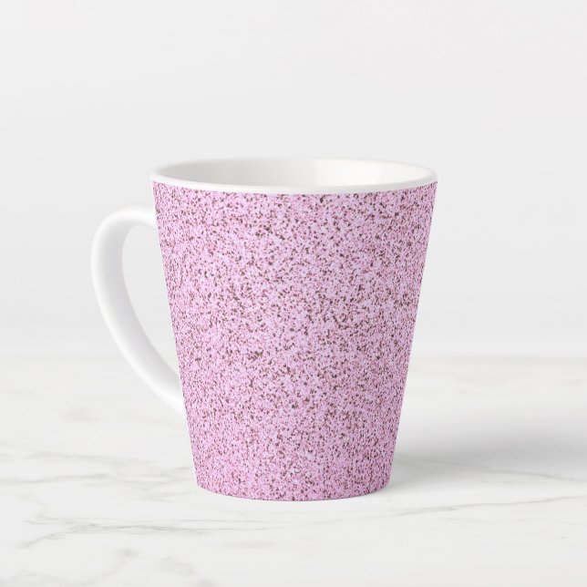 Tasse Latte Texture en béton rose pastel (Angle gauche)