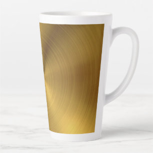 Tasse Latte Texture en métal brossé de luxe 6