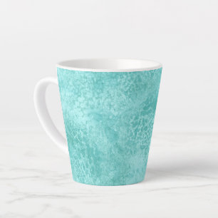 Tasse Latte Texture verte de la mer de Monnaie Bleue
