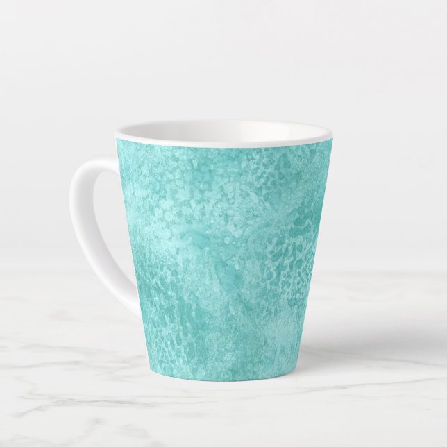 Tasse Latte Texture verte de la Monnaie Bleue (Angle gauche)