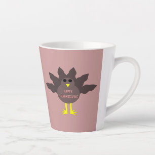 Tasse Latte Thanksgiving Pluced Turkey