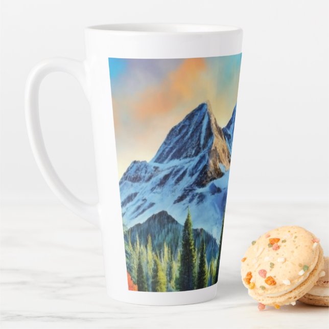 Tasse Latte The Mountains Call Me (En situation)
