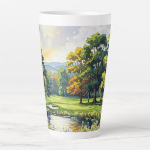 Tasse Latte Thème de golf