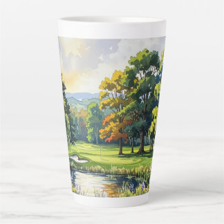 Tasse Latte Thème de golf