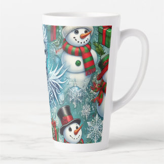Tasse Latte thème de noël jack frost and snowman