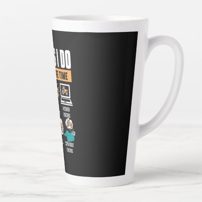 Tasse Latte Things I Do In My Spare Time Tractor Funny Farm (Droite)