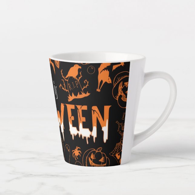 Tasse Latte "This is Halloween – Spooky Style for the Bold🎃" (Droite)