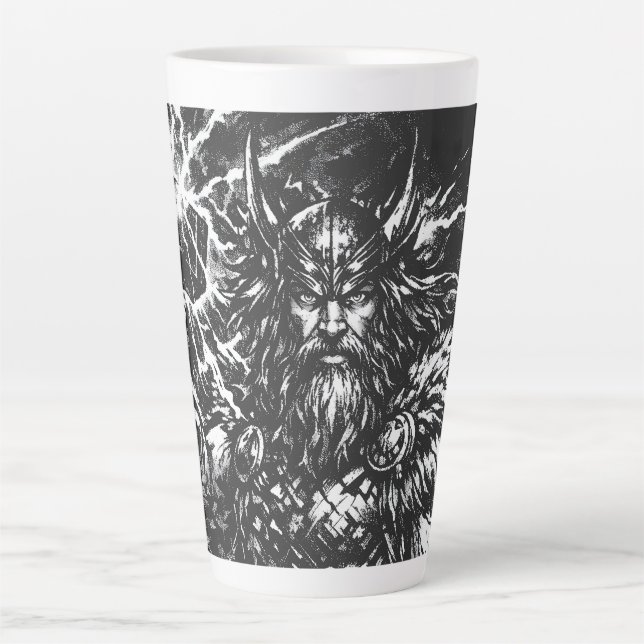 Tasse Latte Thor — Dieu du Tonnerre Foudroyé (Devant)