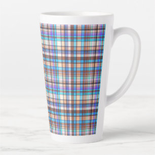 Tasse Latte Tissu à carreaux Imprimé à carreaux Motif-57688