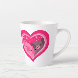 Tasse Latte Toi Et Moi (Cochons De Dessin)