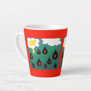 Tasse Latte Tonnerre Fleurs amusant Comic Livre Pop Art