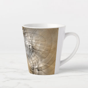 Tasse Latte Tons Terre Abstrait Art fractal moderne Texture