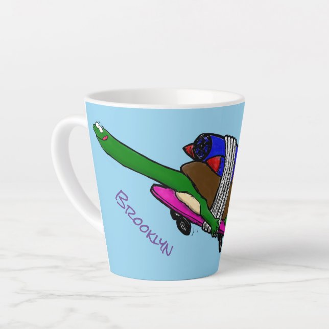 Tasse Latte Tortue volante (Angle gauche)