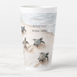 Tasse Latte Tortues marines du littoral océanique
