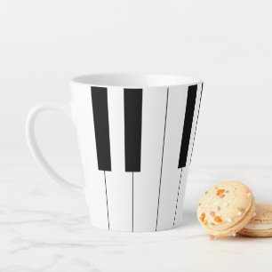 Tasse Latte Touches de piano