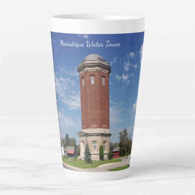 Tasse Latte Tour d'eau Manistique (Devant)