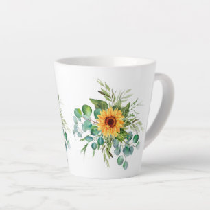 Tasse Latte Tournesol d'automne Cosy Musique d'automne