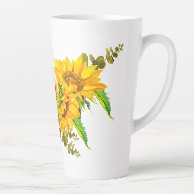 Tasse Latte Tournesols ensoleillés (Droite)