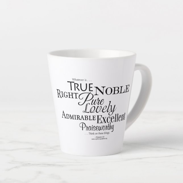 Tasse Latte "Tout ce qui est. . ."Mug    inspirationnel (Angle droit)