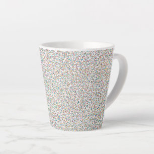 Tasse Latte Tout l'arc-en-ciel coloré points mouchetés