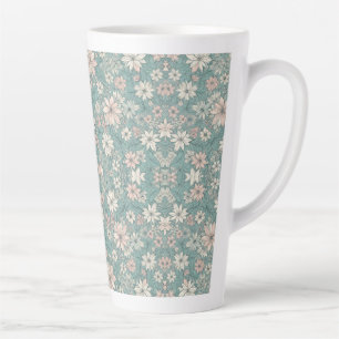 Tasse Latte Tout sur le motif floral léger
