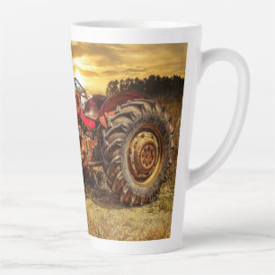 Tasse Latte Traceur de la ferme rouge