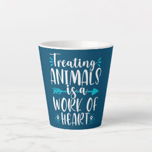 Tasse Latte Traiter les animaux, travail du cœur, technicien v