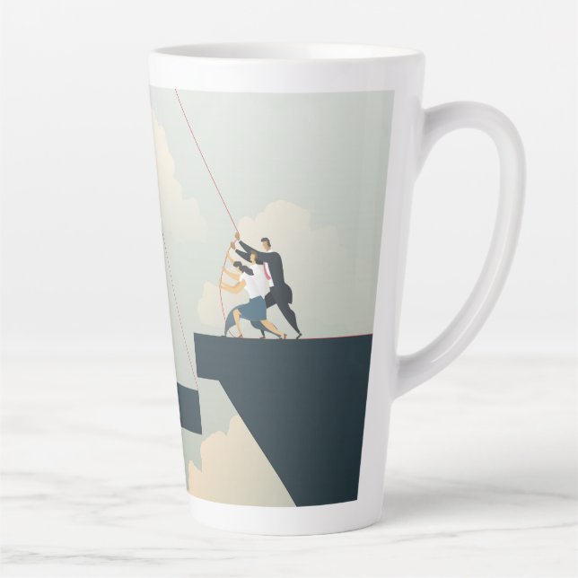 Tasse Latte Travail d'équipe d'entreprise (Droite)