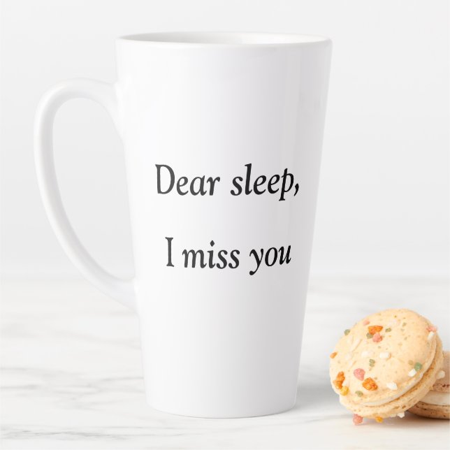 Tasse Latte Travail Vie Drôle Citation Travailler Tard (En situation)