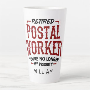 Tasse Latte Travailleur de poste retraité Mailman Retraite Fun