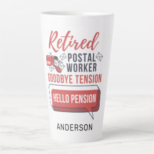 Tasse Latte Travailleur postal retraité facteur retraite drôle
