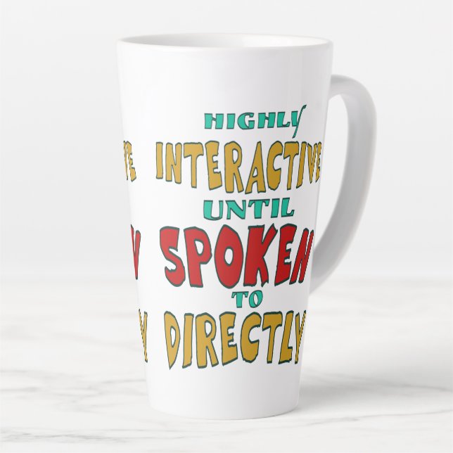 Tasse Latte Très interactif jusqu'à être directement interpell (Angle droit)