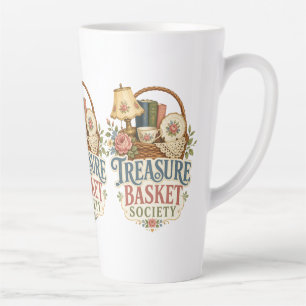 Tasse Latte Trésor Corbeille Société Cottagecore