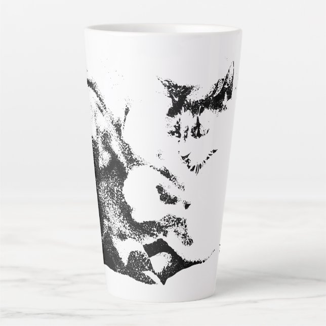 Tasse Latte Trêve d'automne au coeur (Devant)