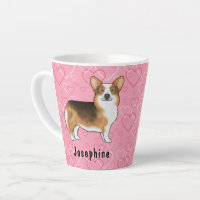 Tri en tête rouge Pembroke Welsh Corgi Coeurs rose